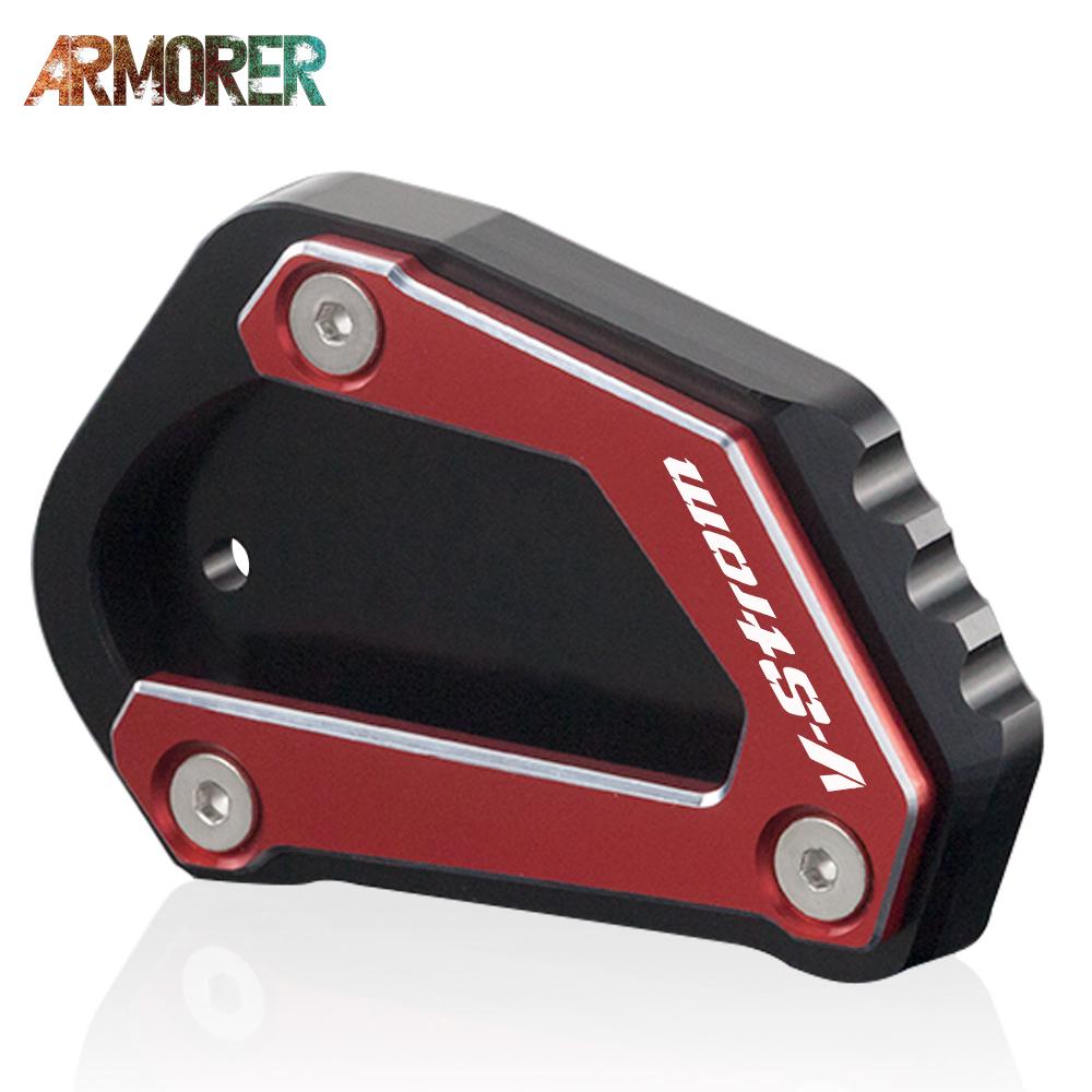 V Strom 650 Motorcycle Accessories For SUZUKI V-STROM 650/XT DL650 DL 650 Kickstand Side Stand Extension Enlarger Pad