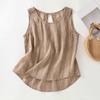 Women's Vest Fashion Casual T-shirt Tops Back Hollow Design Vest Sleeveless T-shirt Outer Wear Inner Wear Bottoming Sling