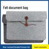 Felt Button-Closure File Bag for Office, Student, Tablet, and Exam Papers - Customizable