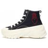 Chunky High Slip Resistant, Abrasion Resistant, Lightweight High Top Canvas Shoes Unisex Sneakers 3ASHU321N-50BKS