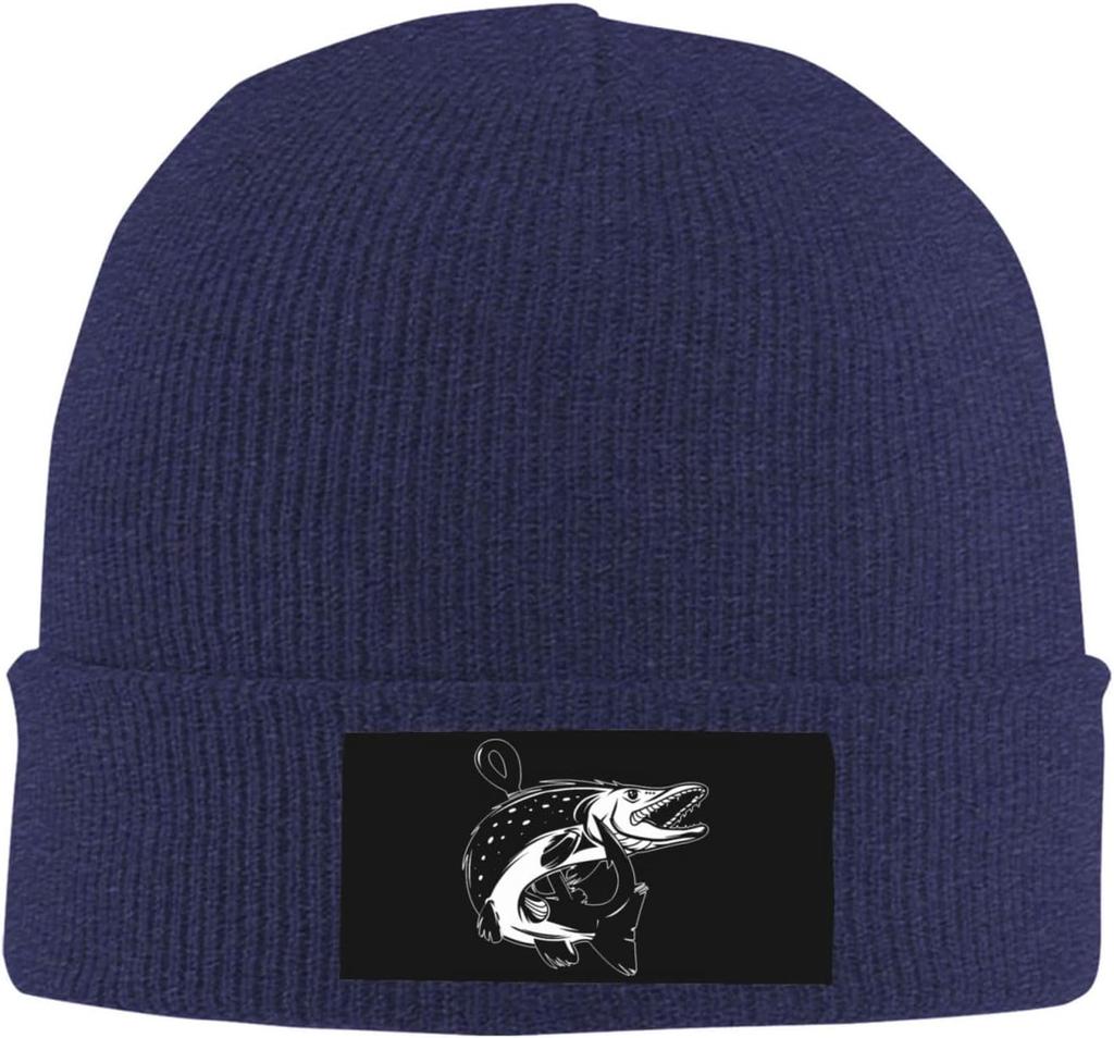 Got Northern Pike Fish Fishing Cuffed Beanie Hat Winter Warm Soft Acrylic Unisexs Knit Hats Skull Cap
