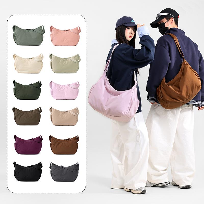 Large Capacity Nylon Bag Unisex Crossbody Bag Shoulder Bag
