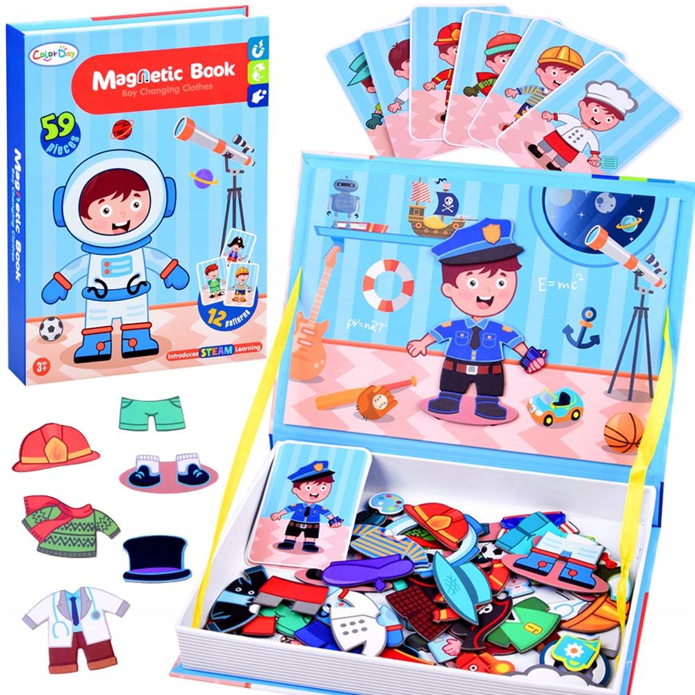 TOY Book magnetic puzzle PROFESSIONS 59 pieces
