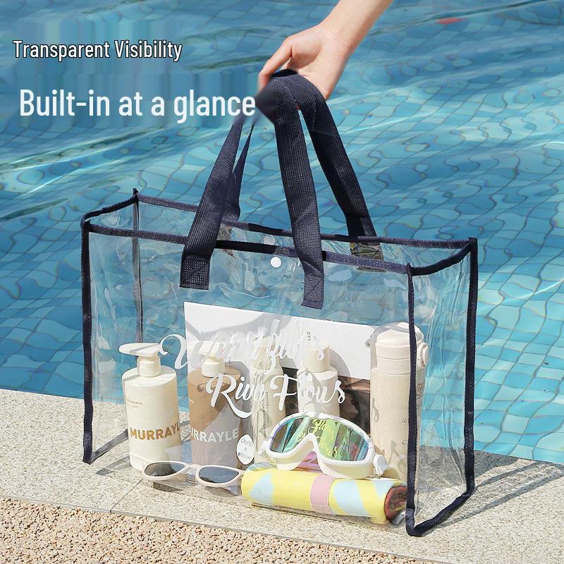 Korean Large Capacity Transparent PVC Beach & Swim Bag 