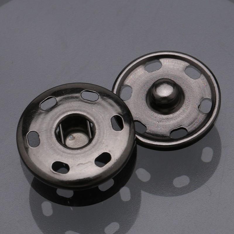 

Round Children S Underwear Hidden Button Invisible Hand Sewn Metal Button Clothes Child And Mother Button Flip Button 5 #gun black (copper does not rust) * 19mm