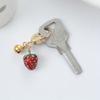 Set Of 3 Realistic Strawberry Keychain Ornaments Lobster Clasp Keyring Decorative Accessory for Keys Bags and Phones