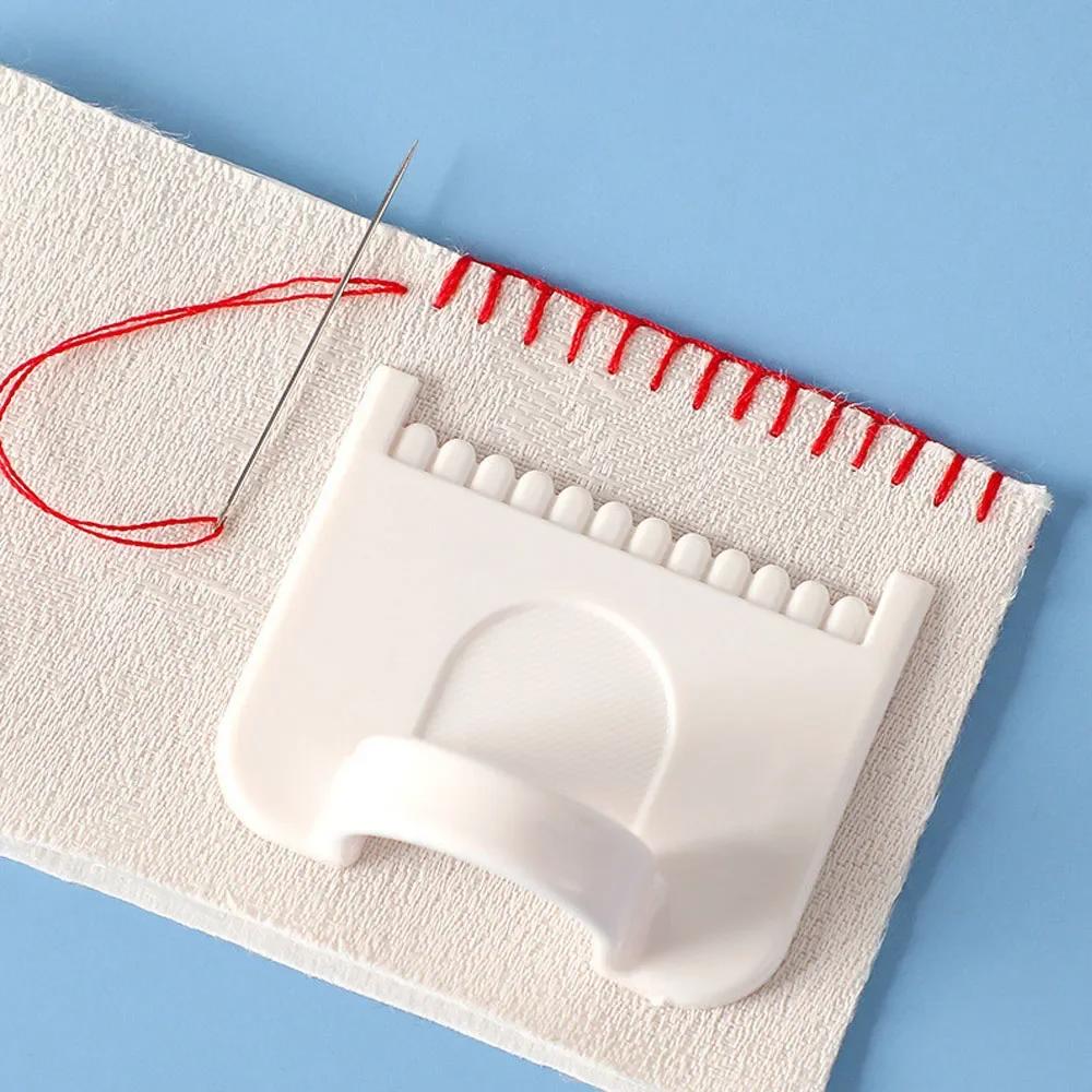 2pc Easy Sewing Guide for Beginners & Seniors - Plastic Hand Sewing Tool with 3mm Spacing for DIY Crafting