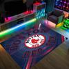 Boston Red Sox Design Crystal Velvet Carpet Cozy Non?Slip Printed Rug For Bedroom Living Room Entrance