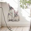 Wall Stickers Removable Vinyl Sticker Cute Animal 3D Bunnies Rabbits Decorative Wall Stickers Restaurant Shop for Living Room, Bedroom and Room Wall