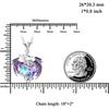 Heart Charm Clavicle Chain Fantasy Crystal Flying Dragon Necklace Jewelry