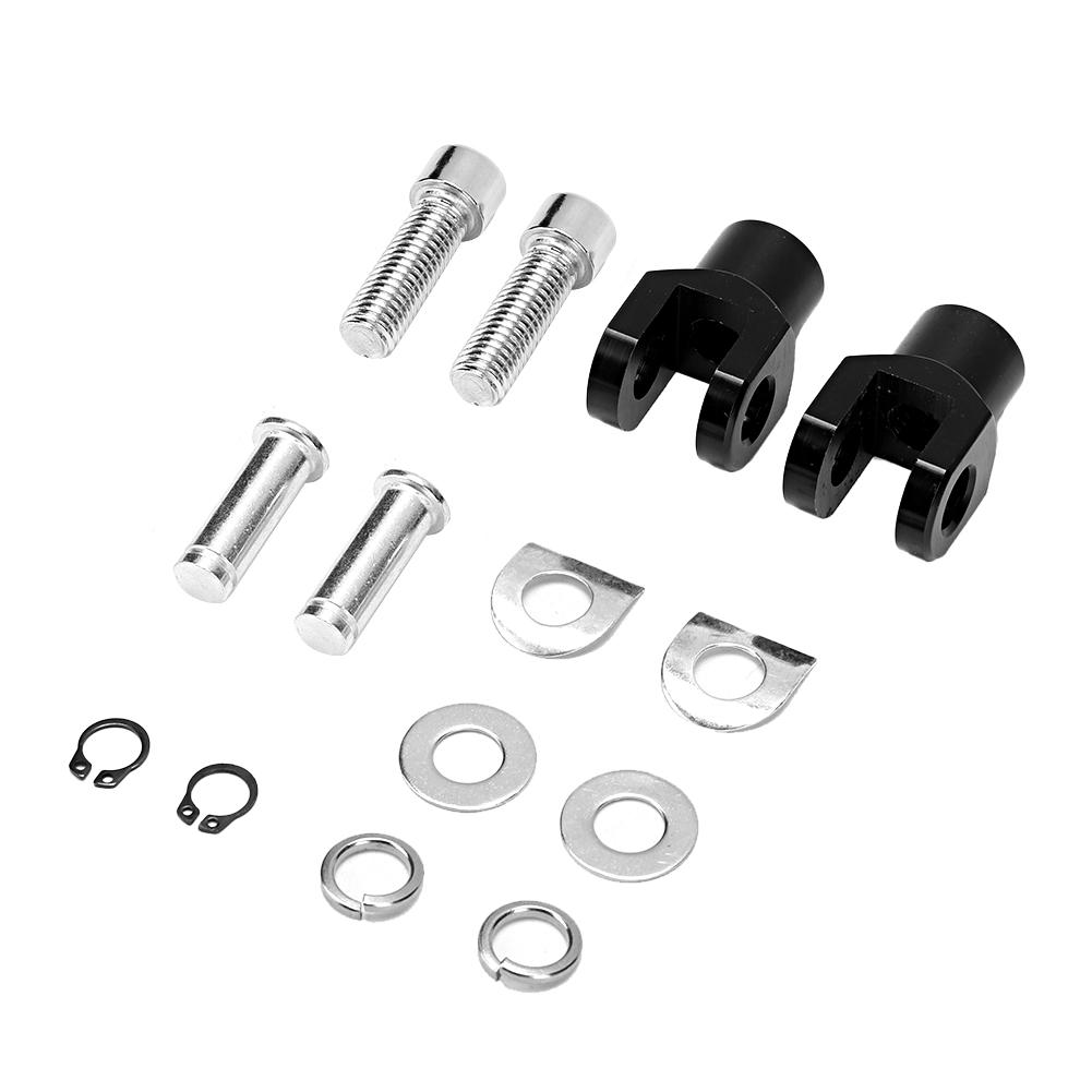 Black Aluminum 29mm1.1in Motorcycle Footpegs Screw Nut Kit Pedal Mounting Accessory