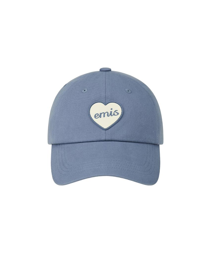 Imiseu Heart Rubber Patch Ball Cap-Blue