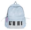 Zaino scolastico Zaino scolastico per studenti giapponesi Zaino con pois a tasti di pianoforte Zaino scolastico per studentesse Grande capacità Versatile Stile college Zaino da viaggio