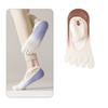 Low Cut Athletic Wrap Straps Grip Dots Anti Slip Breathable Cotton Gradient Fitness Ballet Style No Show Five Toe Yoga Socks