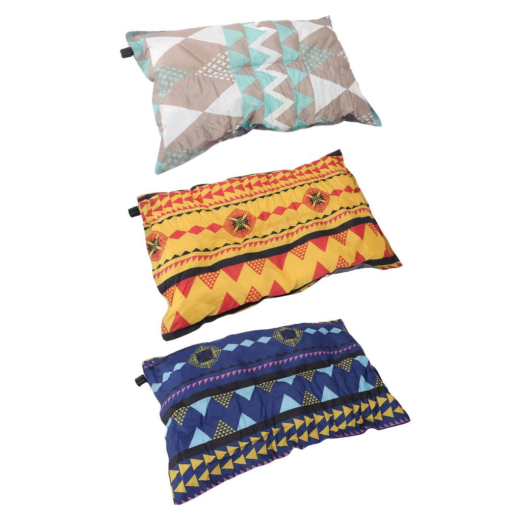 Inflatable Camping Pillow PVC Compressible Lightweight Colorful Automatic Inflatable Pillow for Trav