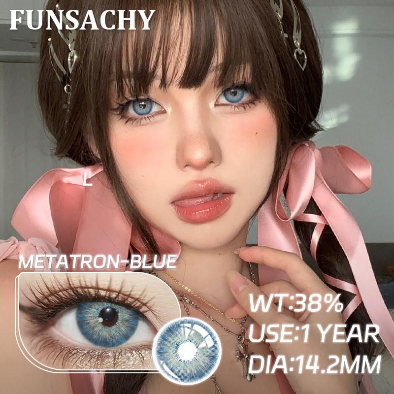FUNSACHY 2 st Naturliga Kontaktlinser för Ögon Färgade Blå Kontaktlinser Grå Vacker Pupill Grön Lins Ögonmakeup Koreanska Linser
