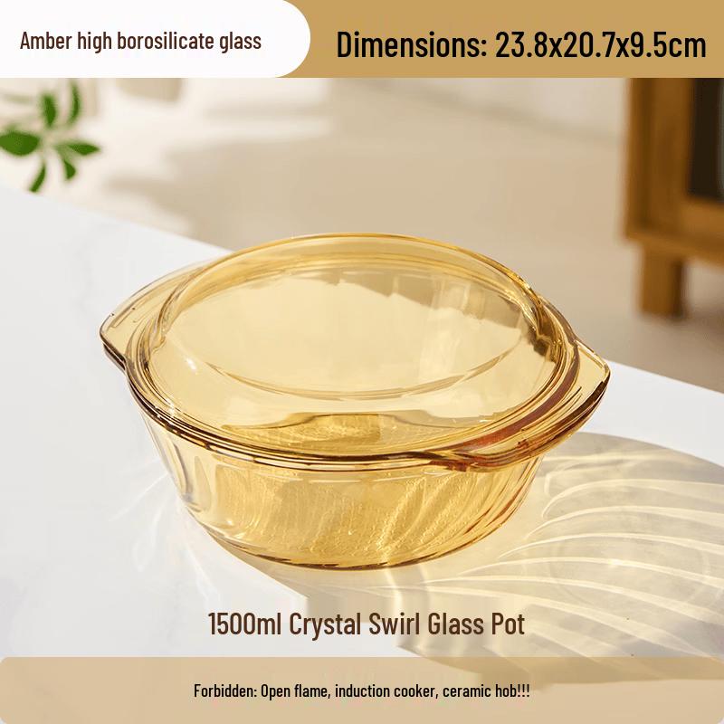 Cilock Microwave-Safe Heat-Resistant Glass Steaming Bowl