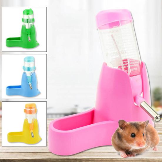 80ml/120ml Hamster Futterspender Große Kapazität Tropfsicherer Kunststoff 2 in 1 Auto Spender Wasserspender Futterbehälter Haustierbedarf