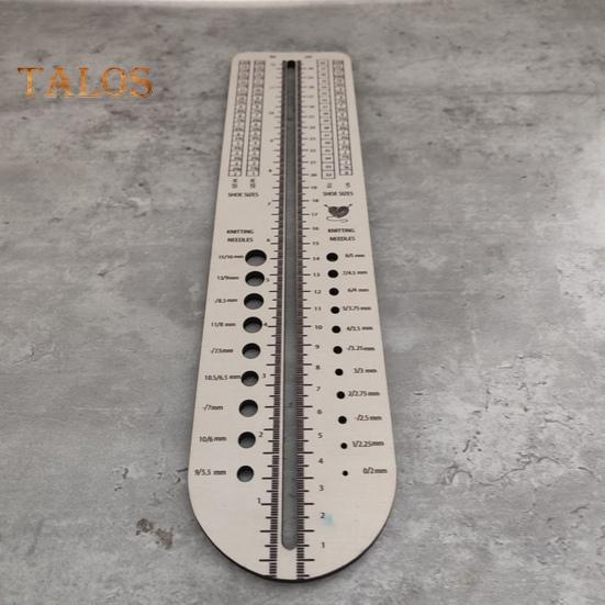 Calibro Per Ferri E Uncinetto In Legno – Righello Multifunzione Per Maglieria, Cucito E Misure Precise