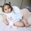 Adorable 60 Cm Huge Size Reborn Baby Toddler Doll 3D Painted Exquisite Detailed Visible Blood Vessels Newborn Doll Soft Cloth Body Child Playmate Toys