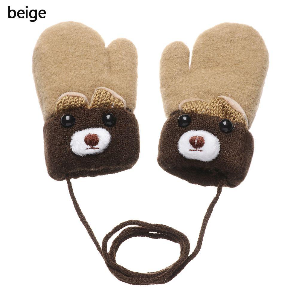 New Hot Baby Newborn Boys Girls Kids Gloves Thick Warm Knitted Mittens Cute Cartoon