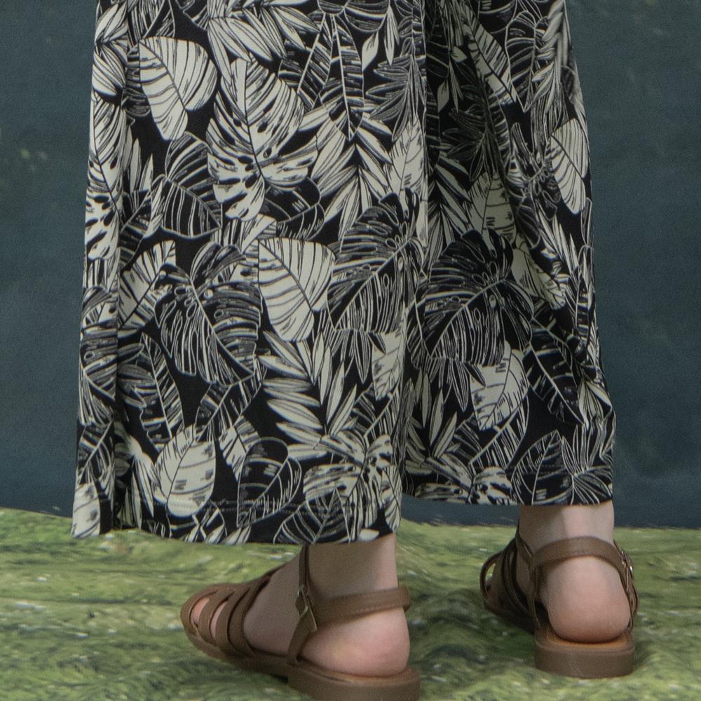 Duran Wide Print Elastic Waist Pants Dbf5S-9222 2Colors