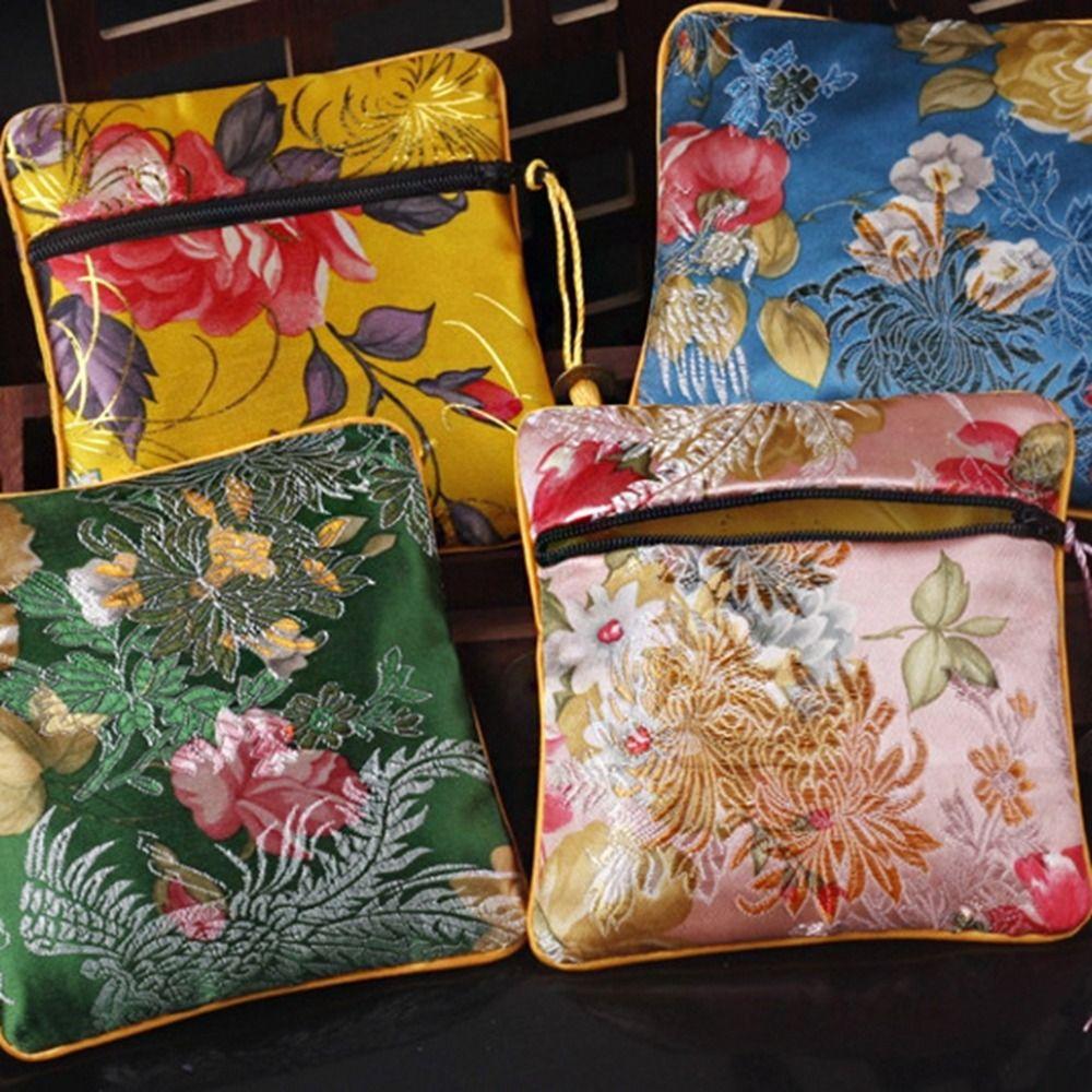 Tassel Embroidery Coin Pouch Cloth Chinese Style Coin Pouch Portable Cloth Wallet  Ladies