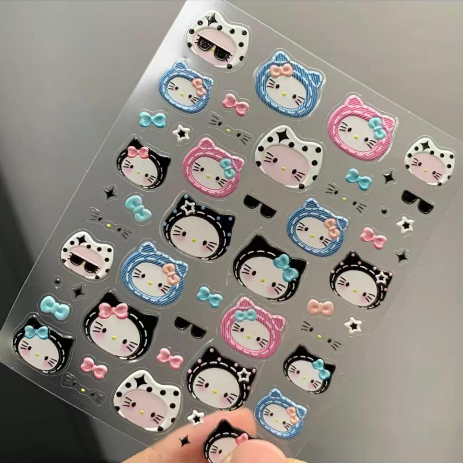 Наклейки для нейл-арта Hello Kitty и милый ободок с головой Яблочной Китти Набор для DIY Classic Kitty