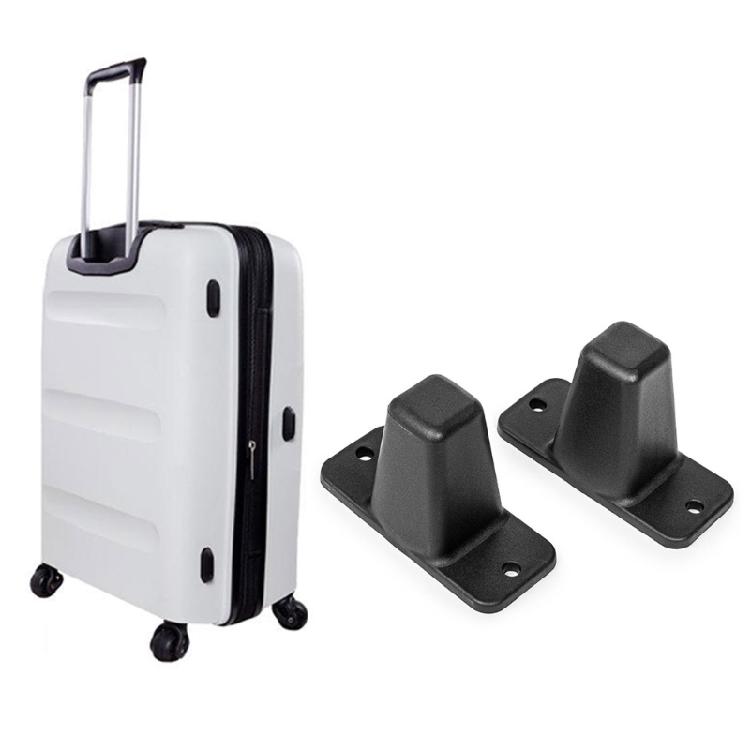 60 Mm Luggage Replacement Foot with PVC Black Finish, T Style Bottom Support for Suitcase Base Repair and Daily Ground Contact Control