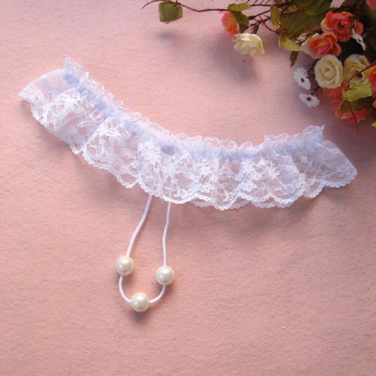 Sex Underwear Free Sex Underwear Women's Sexy T-pants Pearl Large Size Open Crotch Thong Lace Temptation Wholesale
