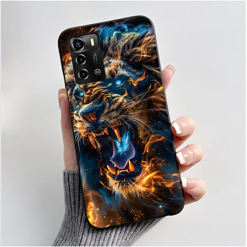Casing For ZTE Blade V40 Vita 8045/A72 4G Case Luxury Dragon Cute Cool Boys Girls Black Matte Soft TPU Silicone Shell Back Cover