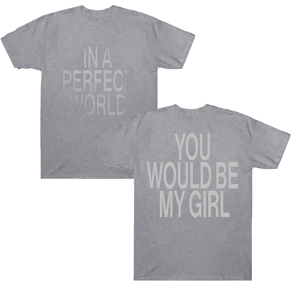 

The Kid LAROI Альбомний Мерч Футболки Perfect World Tee Бавовняна Футболка Унісекс Футболка З Круглим Вирізом З Коротким Рукавом Одяг Естетичні Футболки XXL