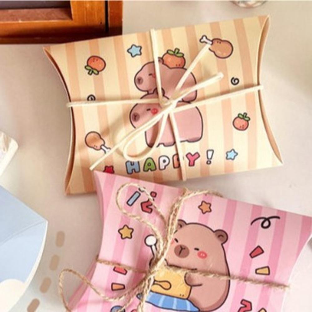 10PCS Paper Gift Folding Paper Box Cartoon Animal Wedding Favor Box  Wedding Birthday Party Supplies
