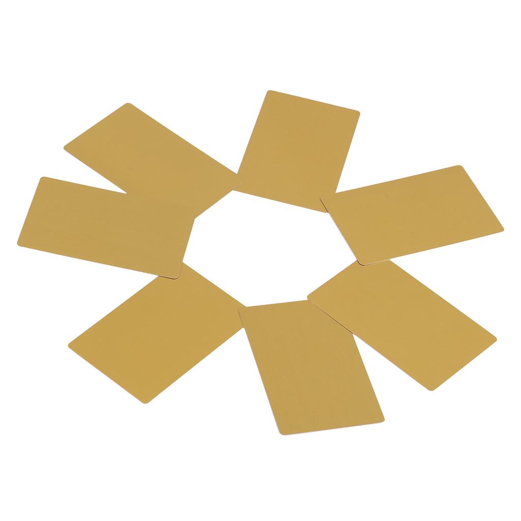 50 Stücke Beeindruckende Rohlinge Laser Mark Gravierte Metall Business Besuch Name Karten (Gelb)