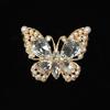 Rhinestone Butterfly Shoe Charm Flat Back Alloy Butterfly Charm Sparkling Butterfly Accent Accessories for Bracelets Bags DIY Crafts