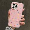 Matte Frosted Skin Feel Casing PC+TPU 2in1 Heart Shape Patterned Printed Protective Cover Soft Back Case for iPhone 17