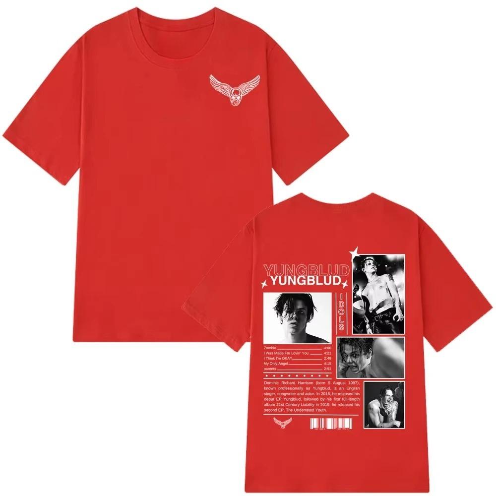 

Unisex Women Hip-hop Punk T-shirts Yungblud IDOLS The World Tour 2026 T-shirt Short-sleeved Loose Casual Cotton T-shirts Streetwear 4XL