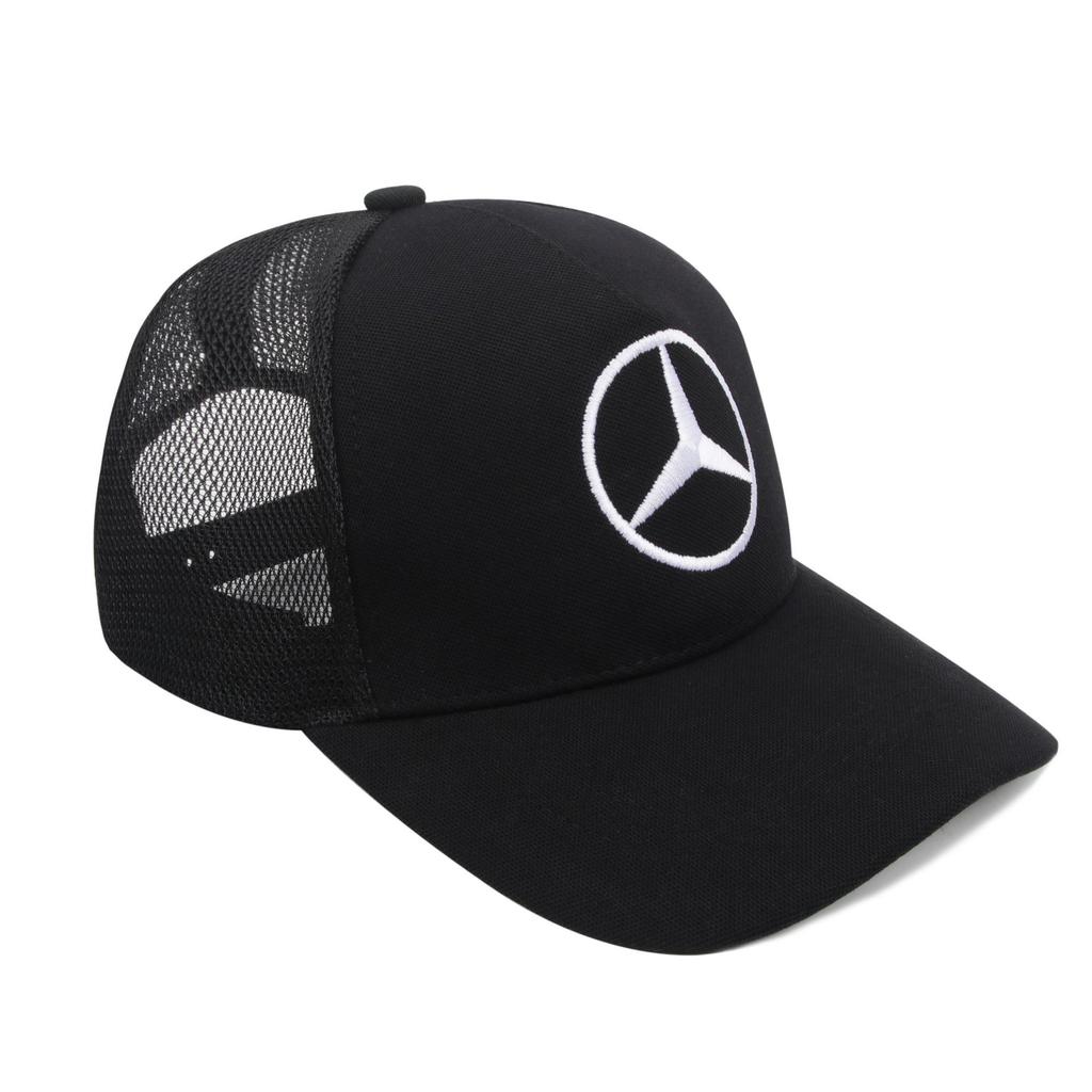 Men's Outdoor F1 Racing Sports Cap Embroidered Mercedes-Benz Logo Baseball Cap Breathable Mesh Adjustable Sun Protection Warmth