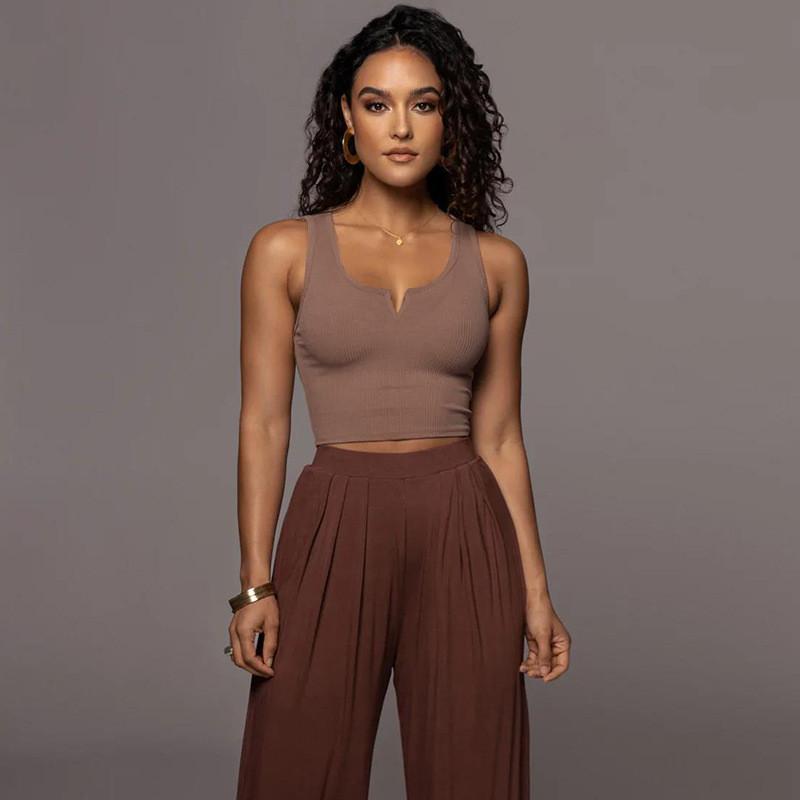 Streetwear Crop Top With Ribbed Cotton Material For Sexy Girls