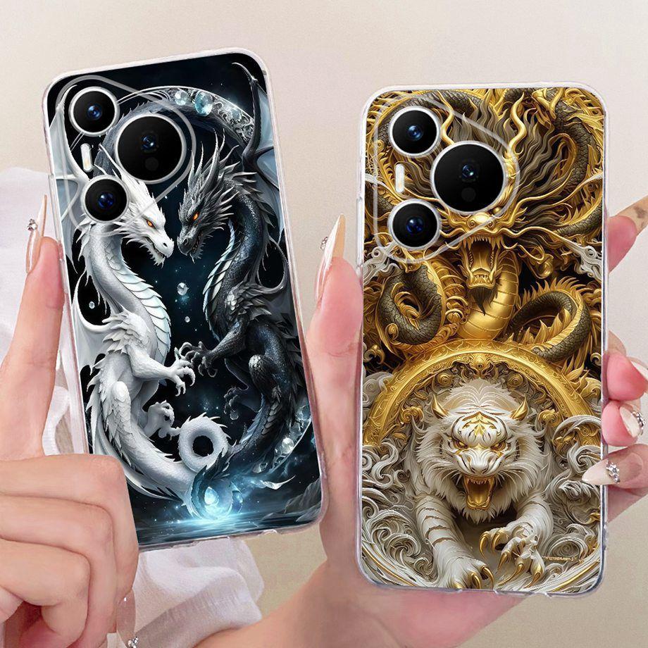 For Huawei Pura 70 70Pro 70 Ultra Pura 80 pro Pro+ Phone Case Clear Soft TPU Bumper Cover Cool Cartoon Butterfly Flower Funda
