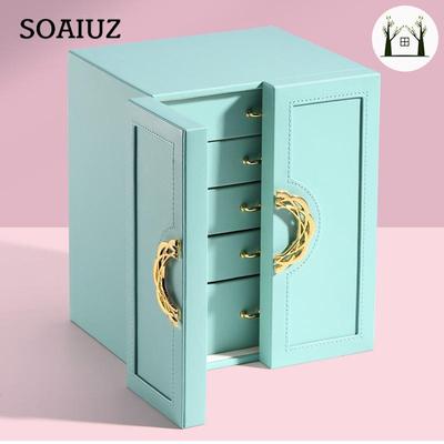 Jewelry Box Multi-layer Large Capacity European Leather Jewelry Box Jewelry First Jewelry Storage Box Gift Light Luxury Large Capacity