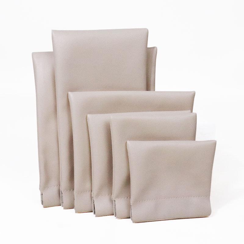 Waterproof PU Leather Makeup Bag with Snap Closure - Portable Storage & Coin Purse