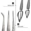 8 pcs Chef Art Pencil Stainless Steel, Culinary Drawing Tool Set Food Tongs, Dough Scrapers Plastic Set for Pastry Cake Culinary Decoration
