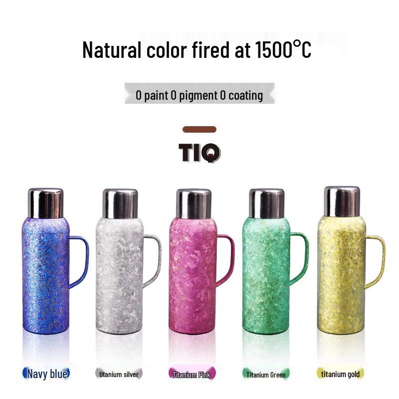 Premium Pure Titanium Double-Layer Insulated Kettle with Large Capacity, Titanium Alloy Inner Liner for Home Use and Stewing Tea.