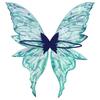 Glittery Butterfly Wings Costume Props - Elastic Strap Gold Stamp Decorated for Themed Party & Photography