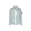 FW22 Metallic Nylon Solid Color Polo Collar Long Sleeve Jacket Men Jacket Light-Blue 7715Q0519-V0044
