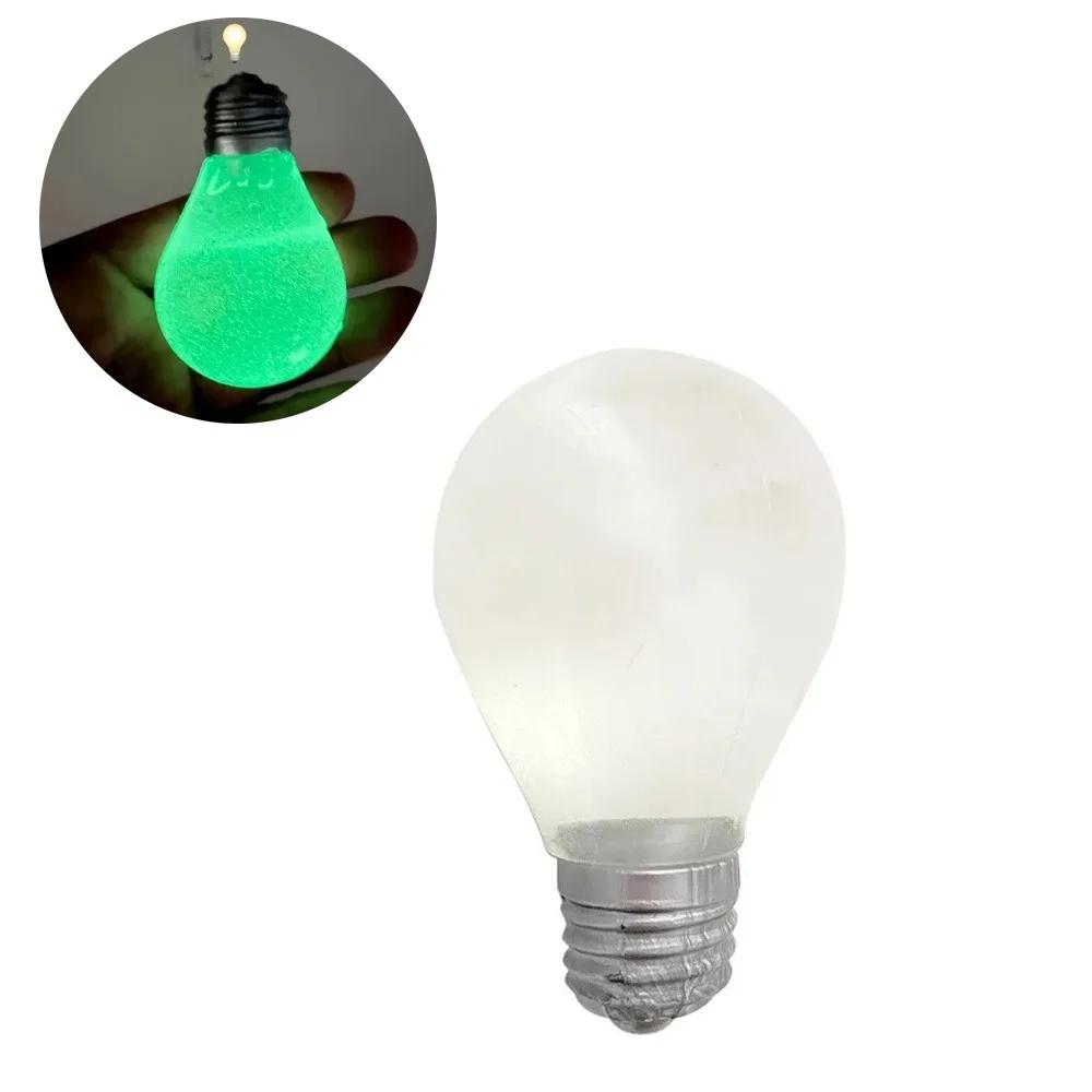 

Kids Childrens New Luminous Fluorescent Light Bulb Squeeze Toy Stress Relief Glowing Light Bulb Pinch Toy Slow Rebound Sensory Fidget Toy