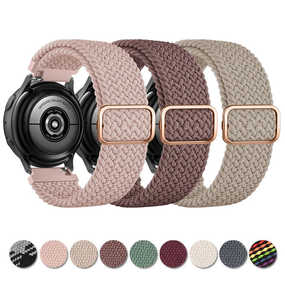 Elastic Braided Strap For Samsung Galaxy Watch 7 6 5 4 40mm 44mm/5 Pro 45mm Band For Galaxy Watch 6 4 Classic /Active 2 Bracelet