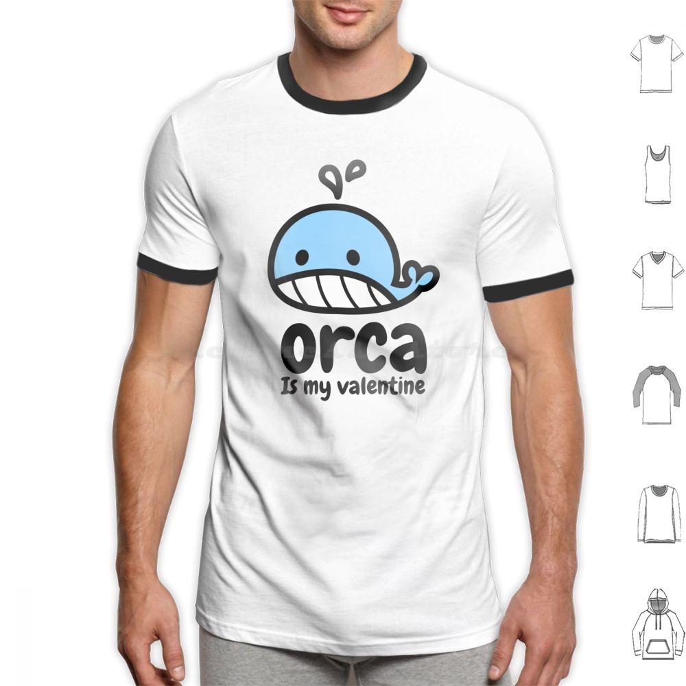 Laughable Orca Is My Valentine T Shirt Big Size 100 Cotton Cute Orca Is My Valentine Orca Is My Valentine Love Cool Orca Is My