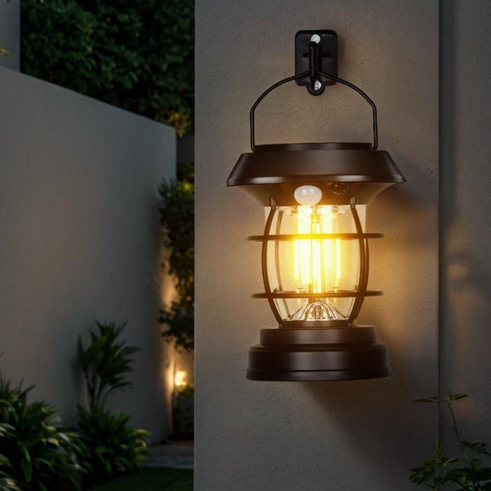 Dimmerable Solar Camping Lights Solar Powered Wall Hanging Light Hand Lantern  Outdoor Lighting